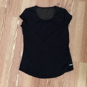 ATHLETIC WORKS-Black Mesh Athletic Top